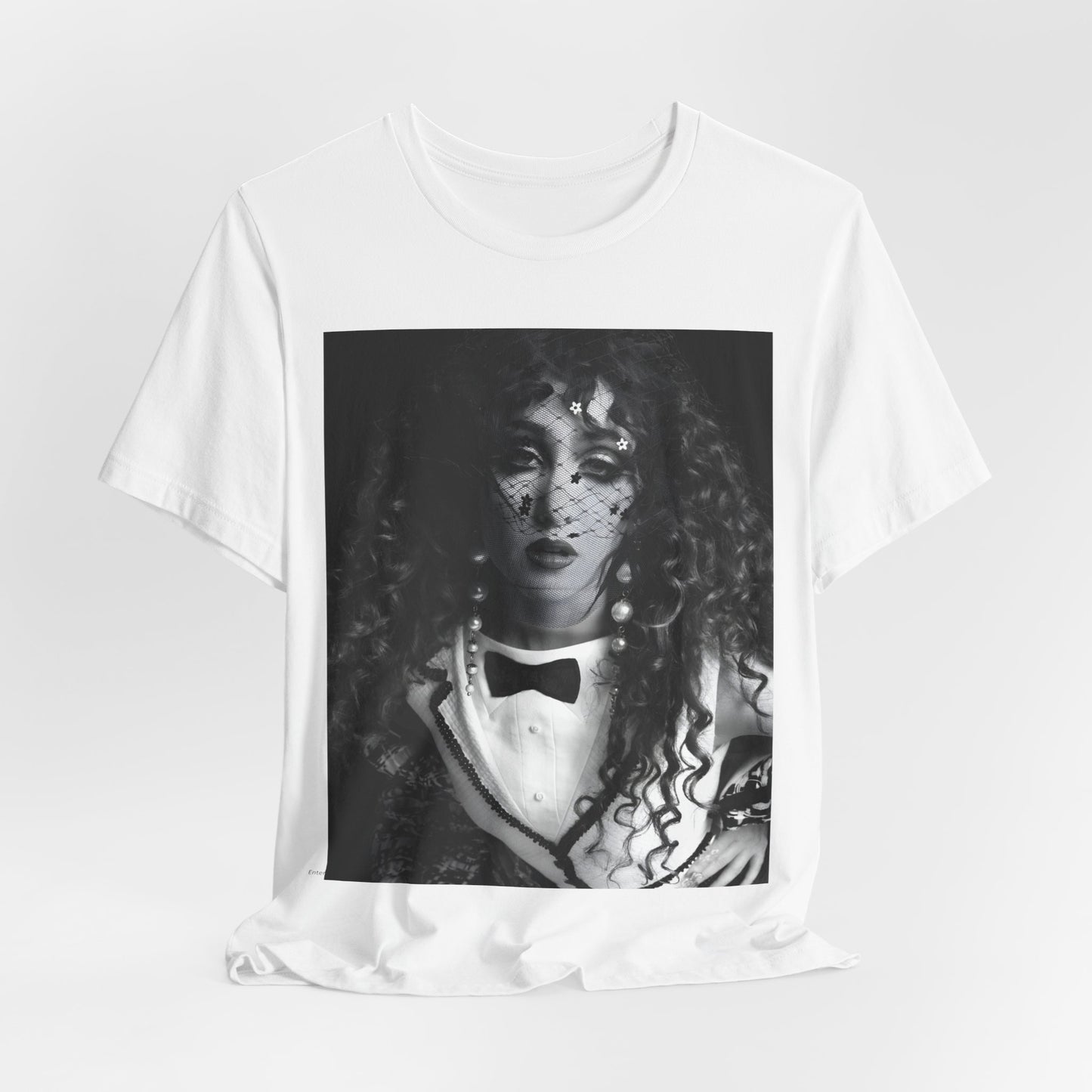 A black graphic t-shirt featuring a graphic related to Chappell Roan's 'Hot to Go' era tour.