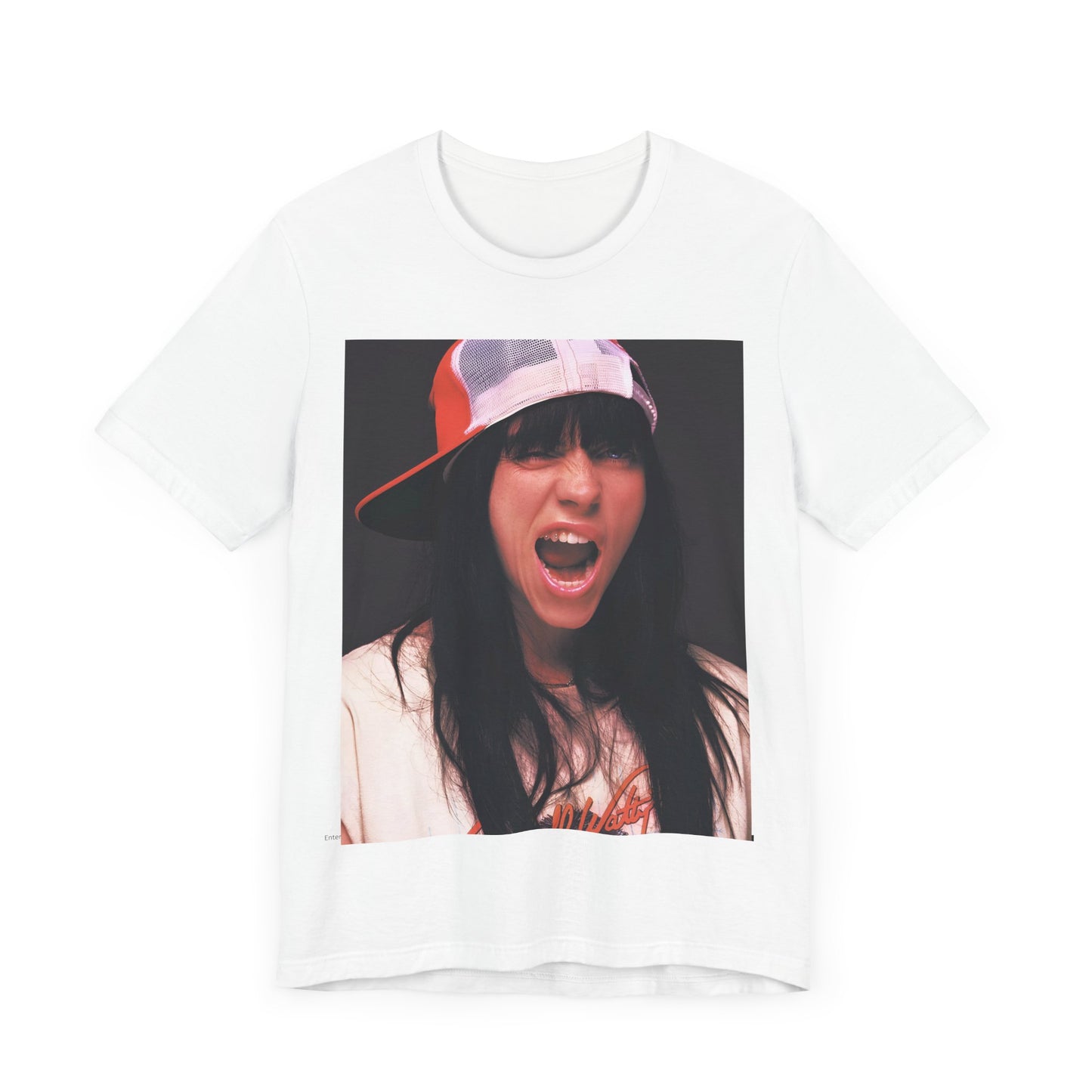 A multi-panel, graphic t-shirt inspired by the Billie Eilish song 'all the good girls go to hell,' featuring different images of her.