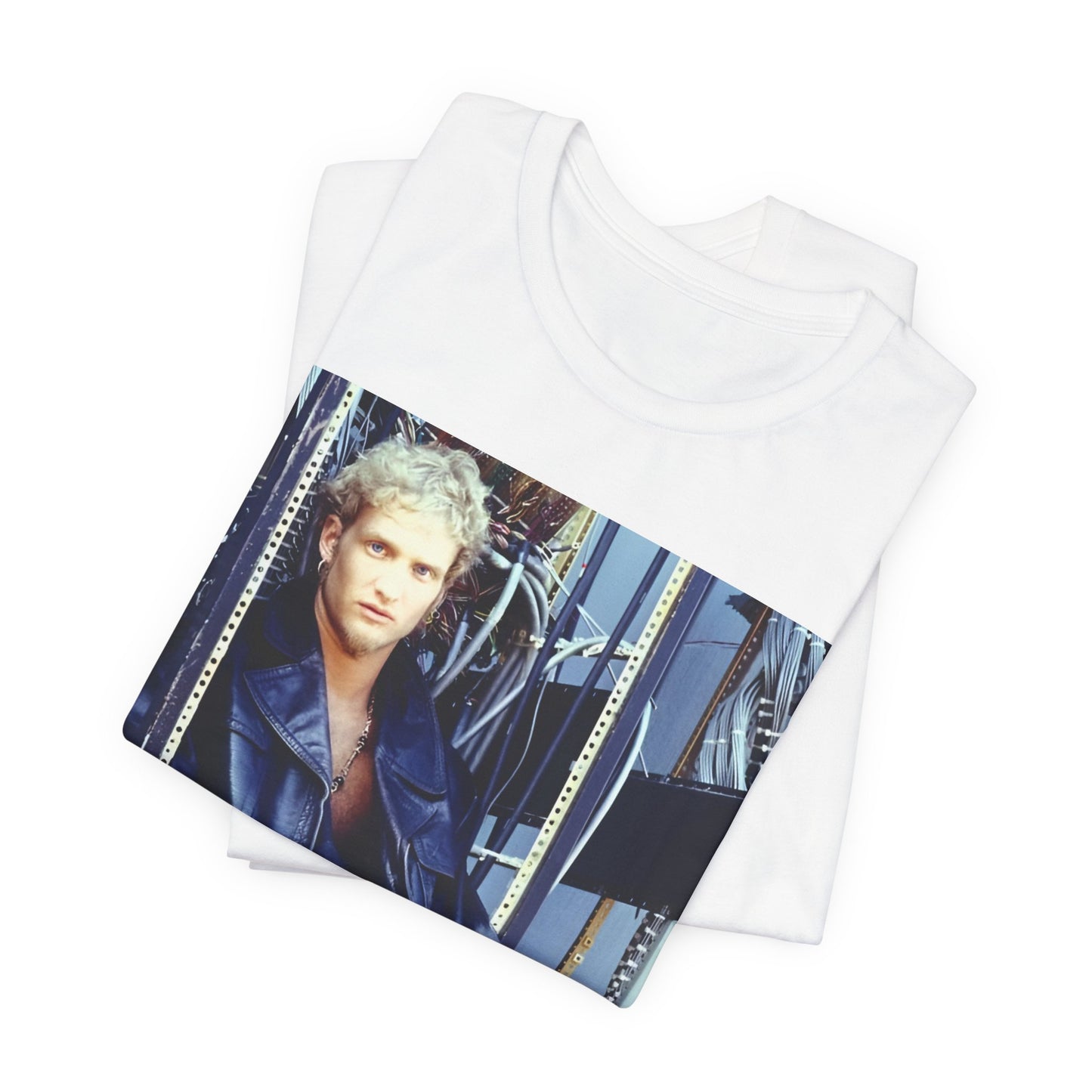 A black graphic t-shirt featuring a 90s-style graphic of Layne Staley from Alice In Chains, possibly a portrait or performance image.