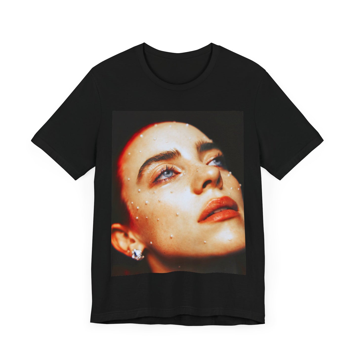 A collage-style graphic t-shirt representing Billie Eilish as a multifaceted icon for Gen-Z.