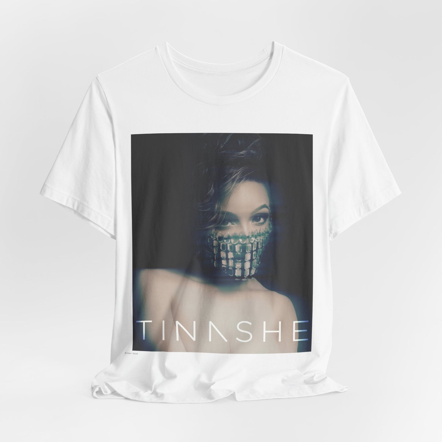A black graphic t-shirt featuring the album cover art for Tinashe's 'Aquarius'.