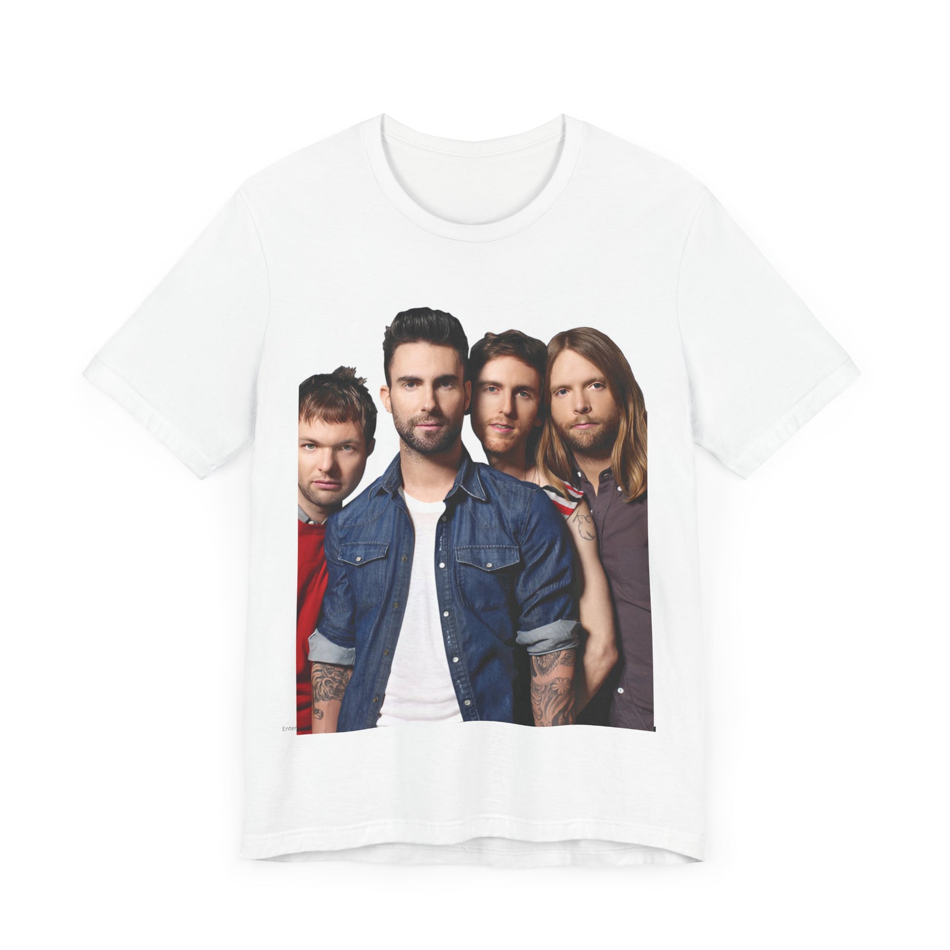 A graphic t-shirt inspired by the relaxed, soulful Maroon 5 song "Sunday Morning."