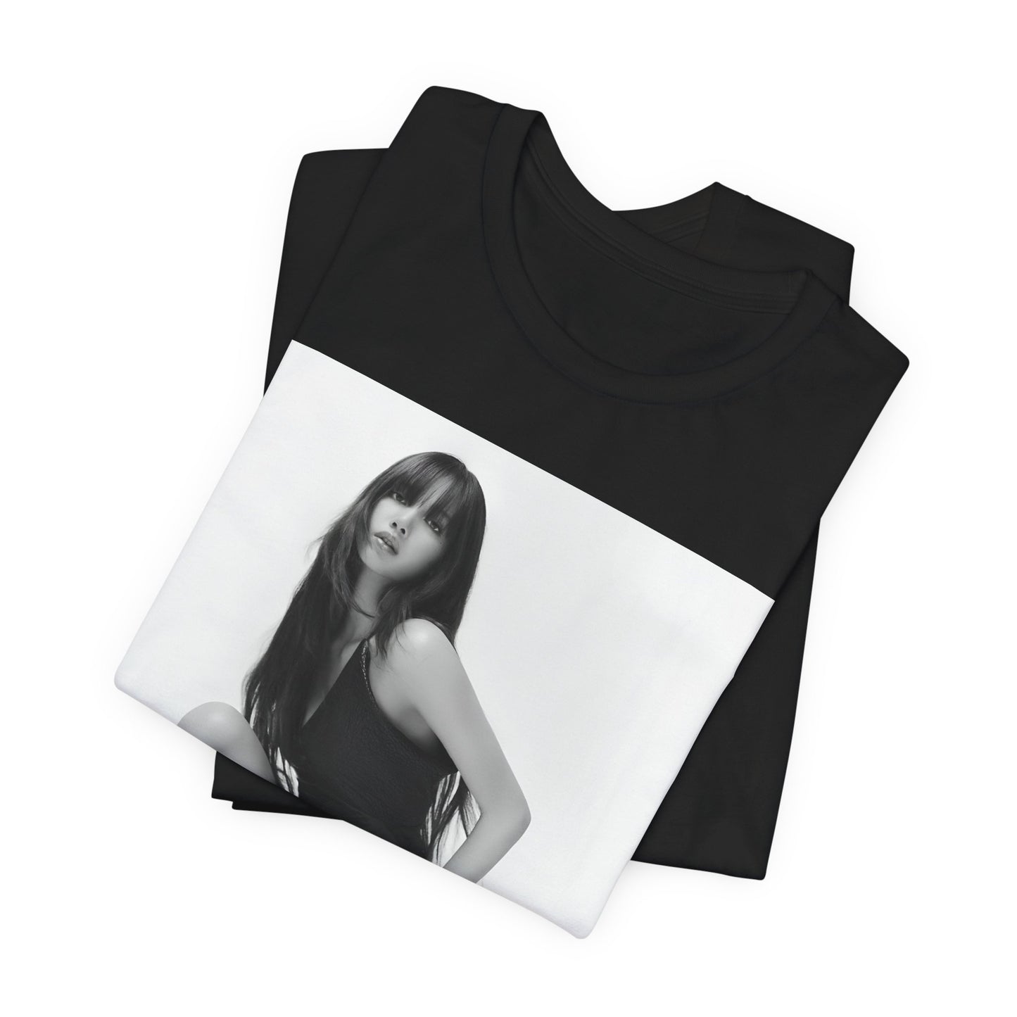 A black graphic t-shirt featuring a graphic related to Lisa's 'Money' song era.