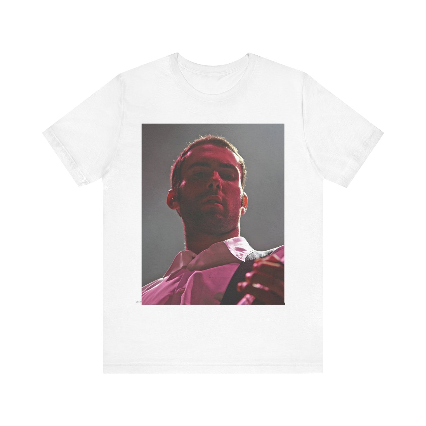 A graphic design inspired by the cover art and color palette of Maroon 5's debut album, "Songs About Jane," on a t-shirt.