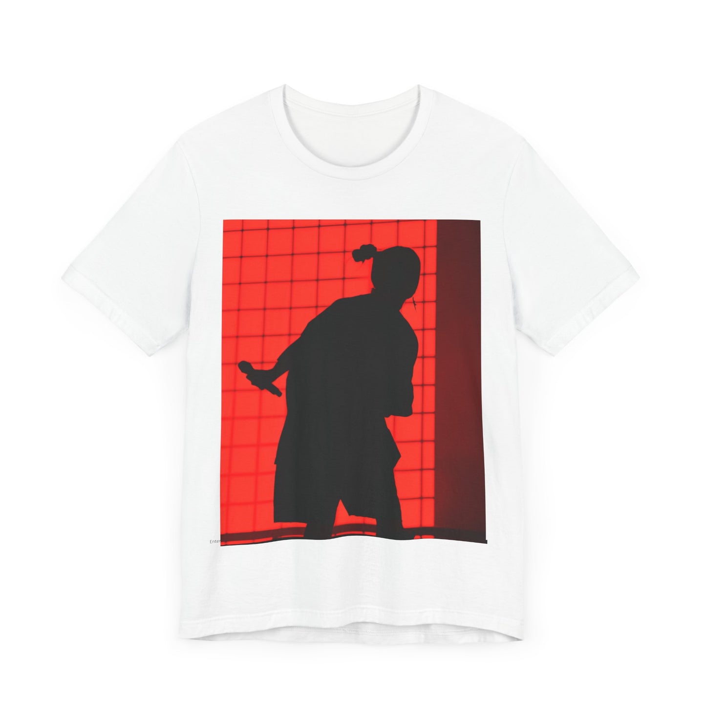 A gothic, horror-inspired graphic t-shirt featuring a dark and moody design related to Billie Eilish.