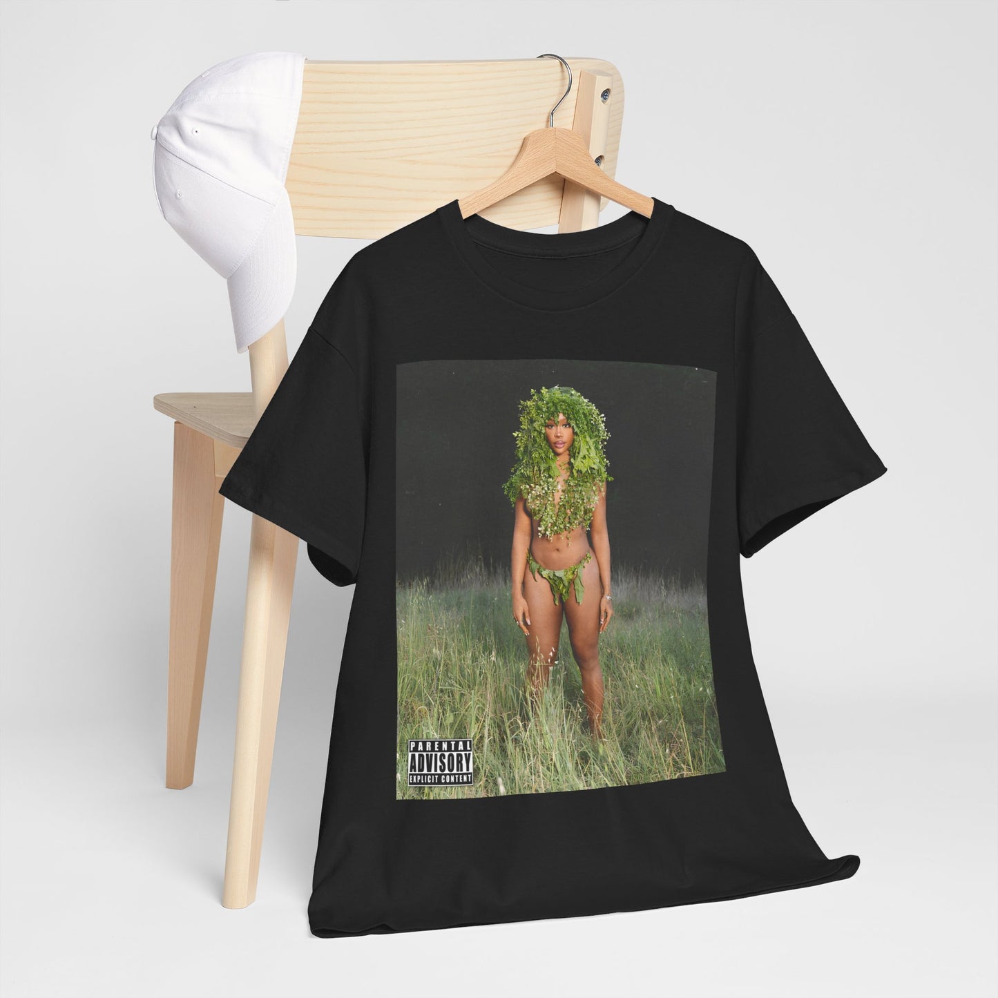 A black graphic t-shirt featuring a graphic related to SZA's 'LANA' album.