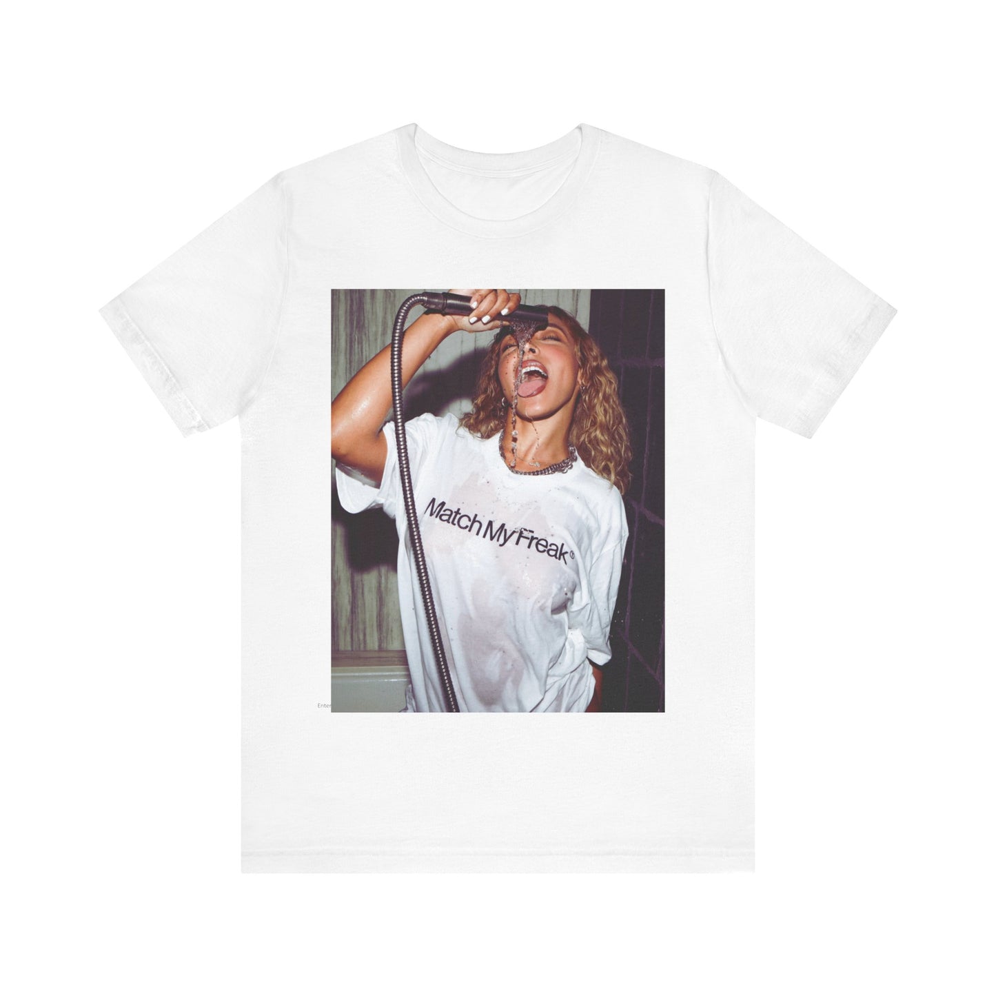 A black graphic t-shirt featuring an aesthetic graphic of Tinashe with a 'Nasty' vibe.