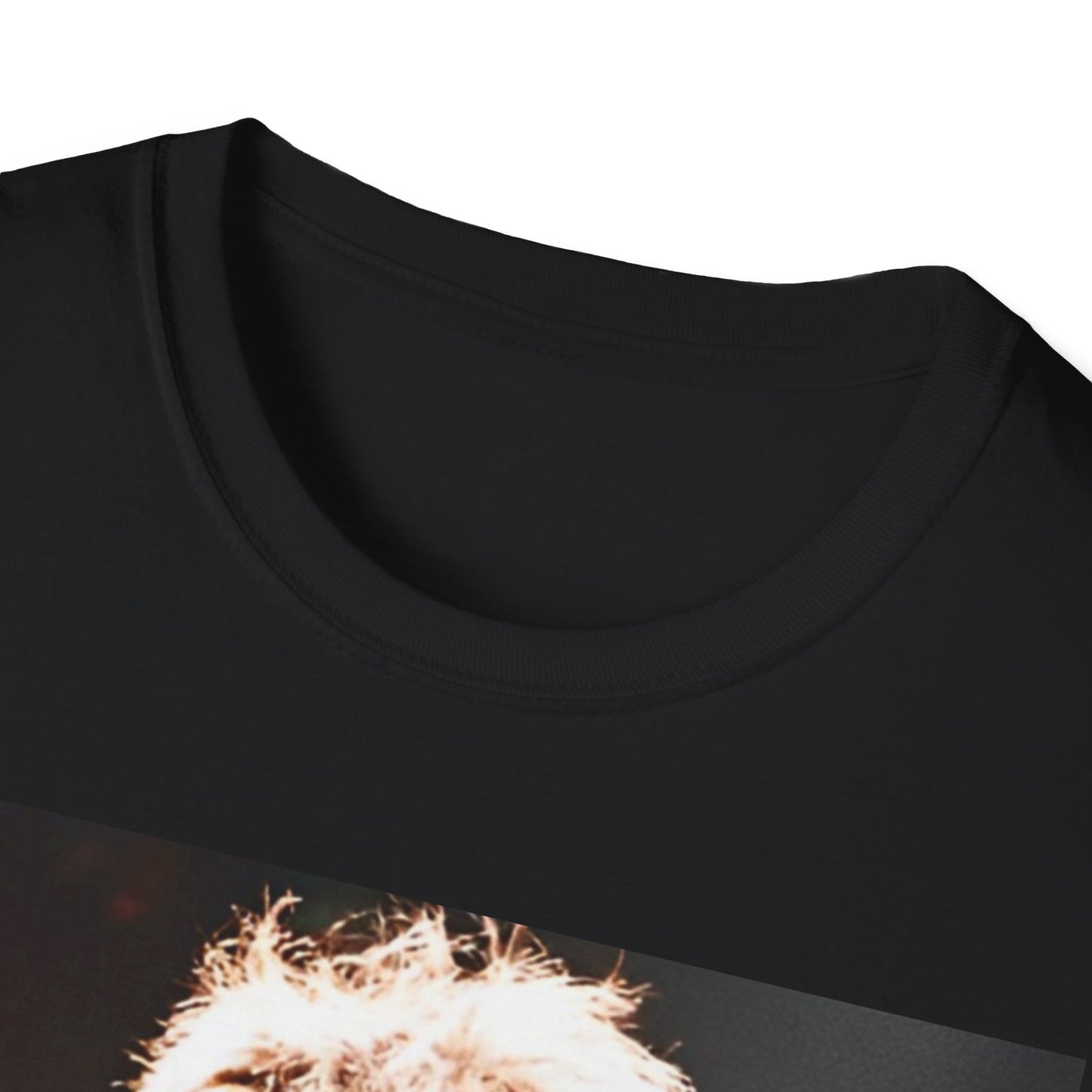 A black graphic t-shirt featuring a 90s graphic of Tina Turner emphasizing her on-stage presence.
