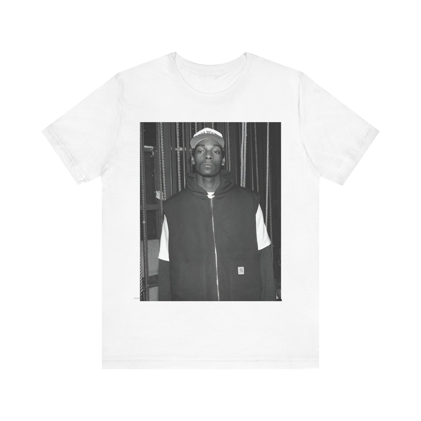 A black graphic t-shirt featuring a graphic of Snoop Dogg emphasizing a rebellious spirit.