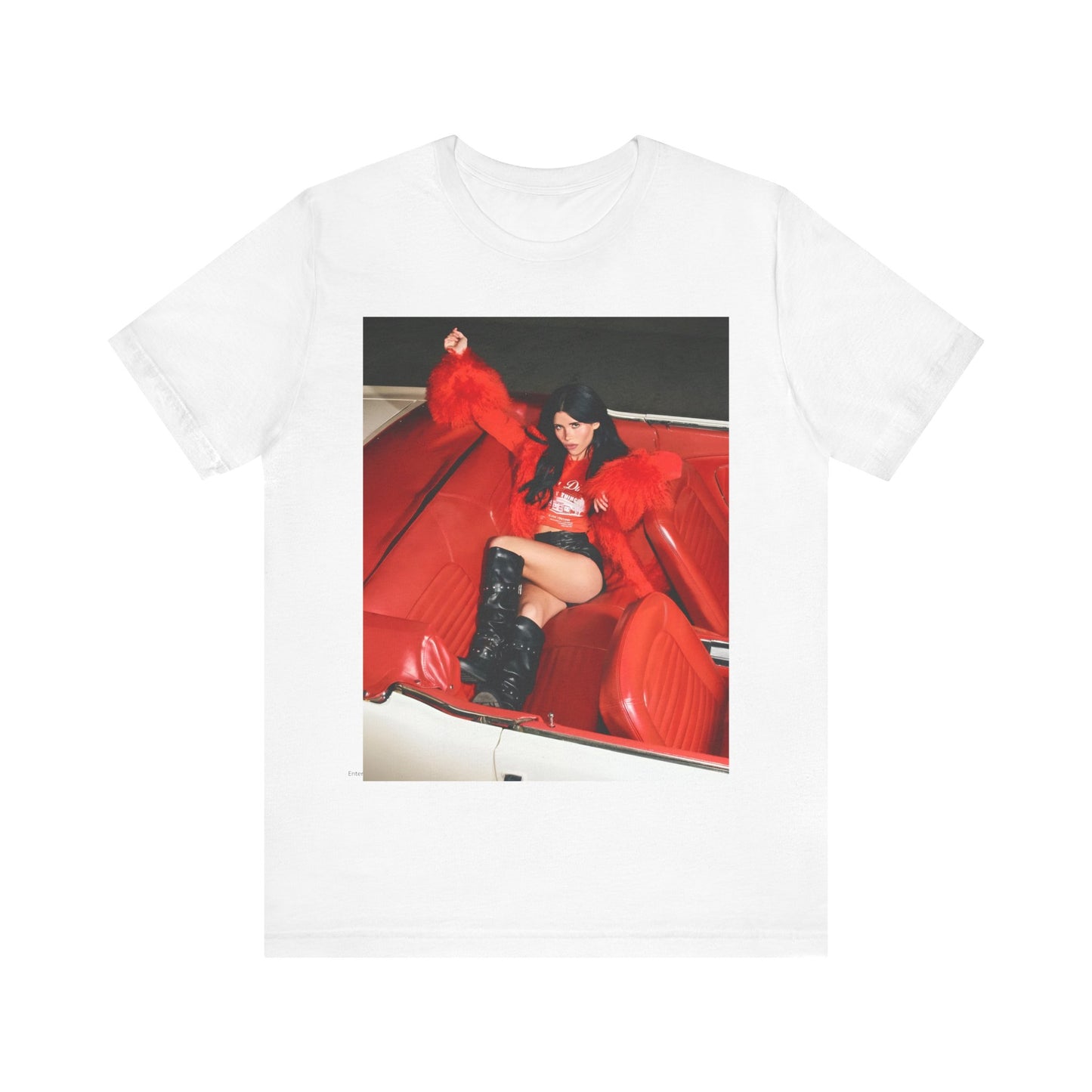 A black graphic t-shirt featuring a retro graphic related to Nessa Barrett's 'Dying on the Inside' song or era.