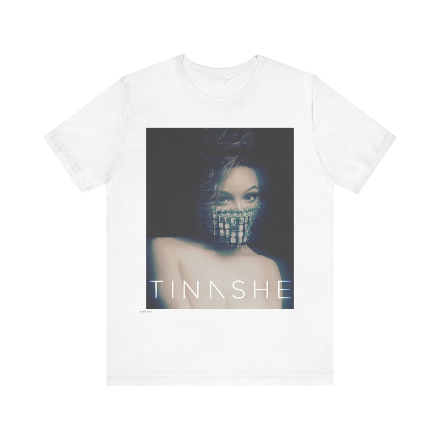 A black graphic t-shirt featuring the album cover art for Tinashe's 'Aquarius'.
