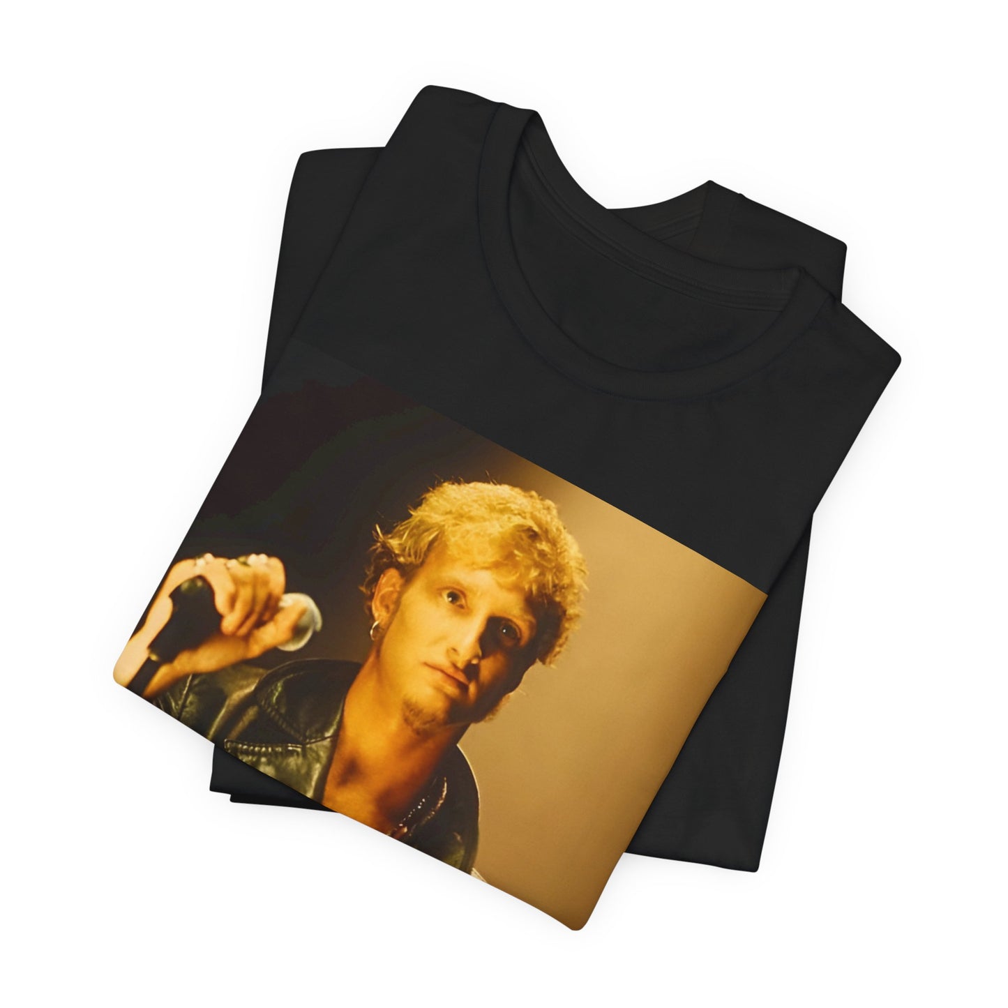 A black graphic t-shirt featuring a vintage 90s grunge-style graphic for Alice In Chains, possibly with band members or stylized elements.