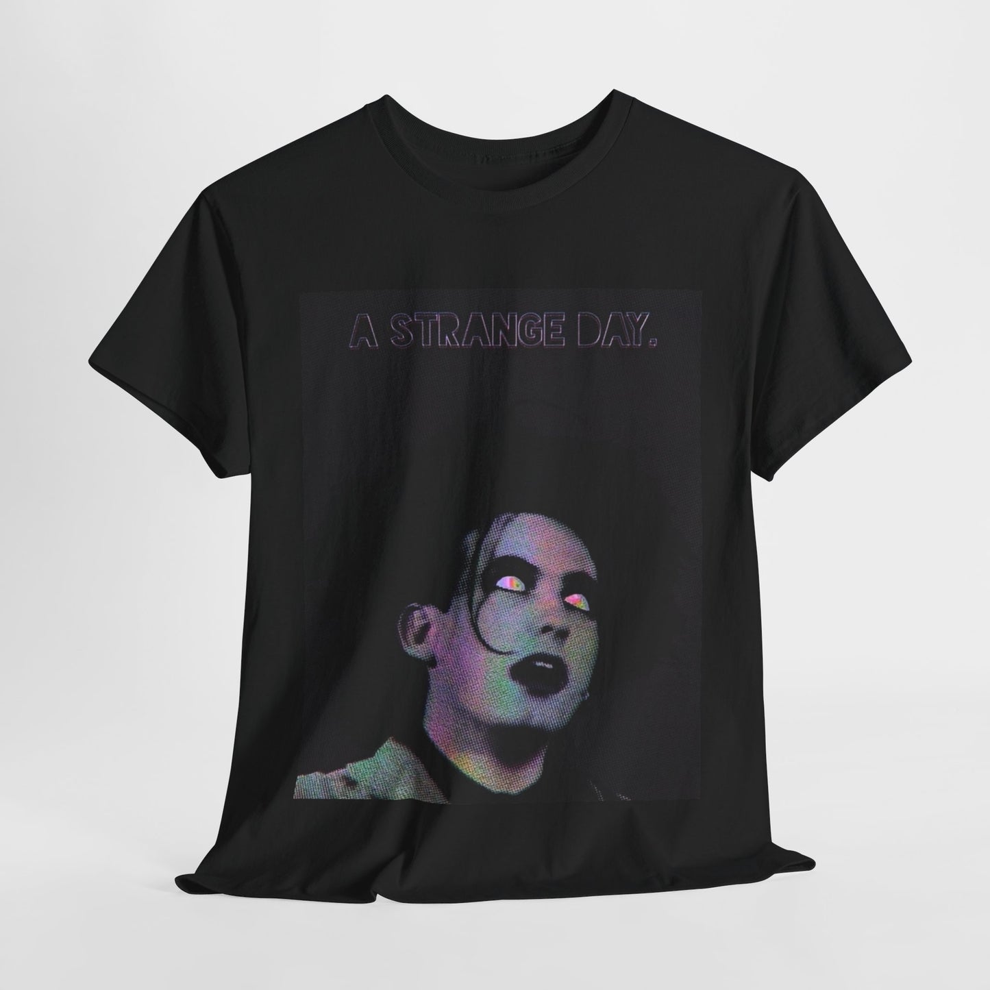 A black graphic t-shirt featuring an aesthetic graphic of The Cure.