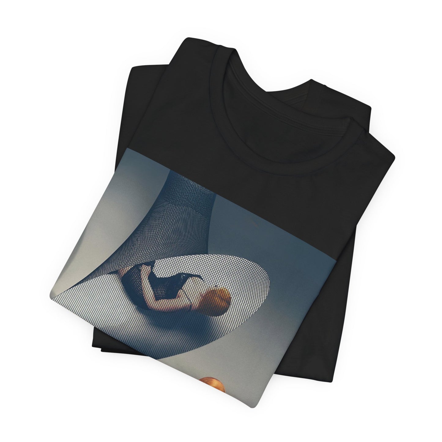 A black graphic t-shirt featuring a laid-back graphic of Ice Spice as a viral rap star.