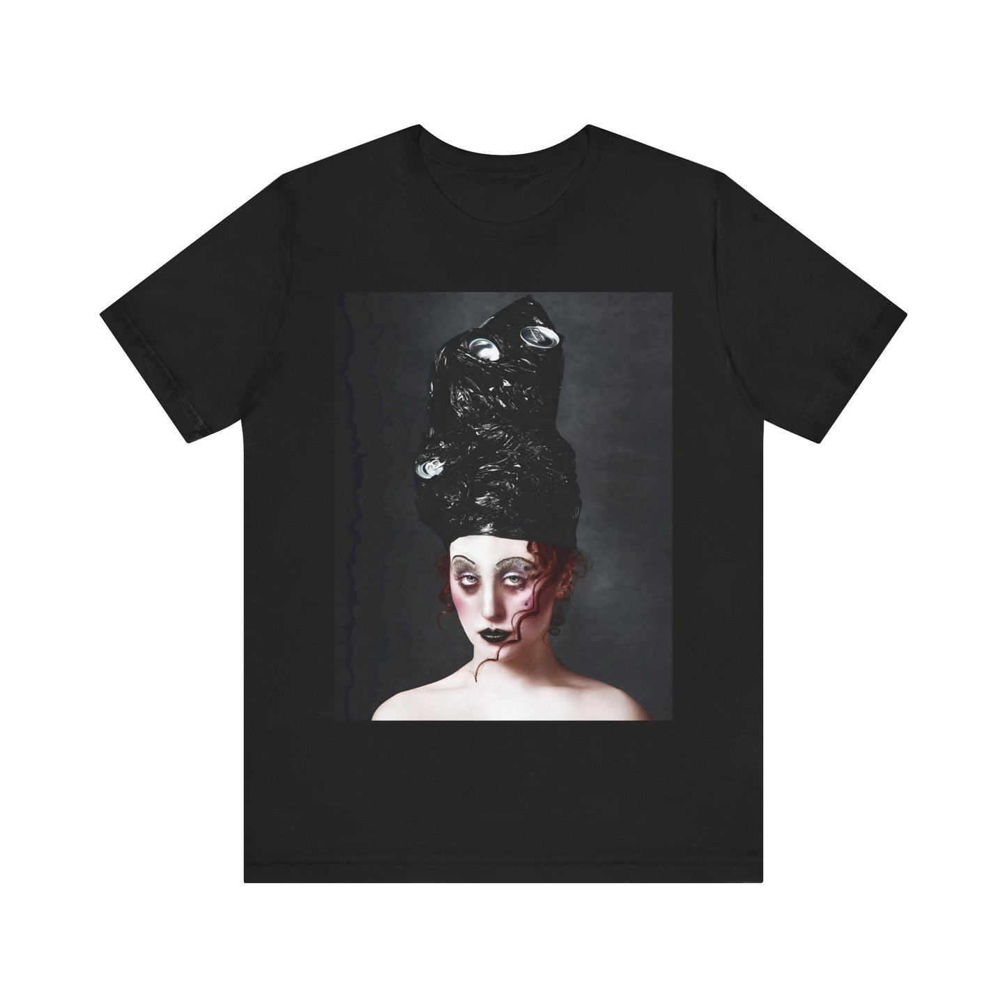 A black graphic t-shirt featuring a vintage graphic of Chappell Roan as a drag pop icon.