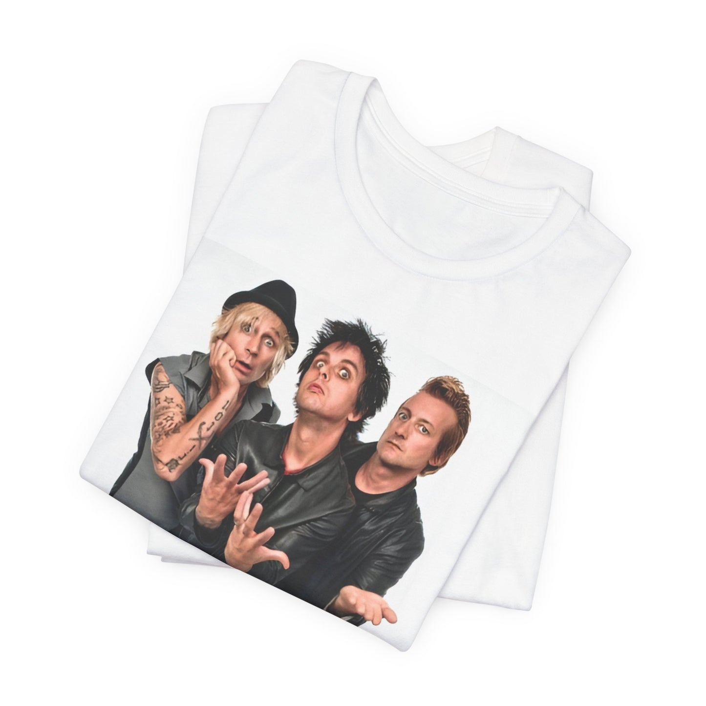 A black graphic t-shirt featuring a retro graphic related to Green Day's 'Dookie' album era.