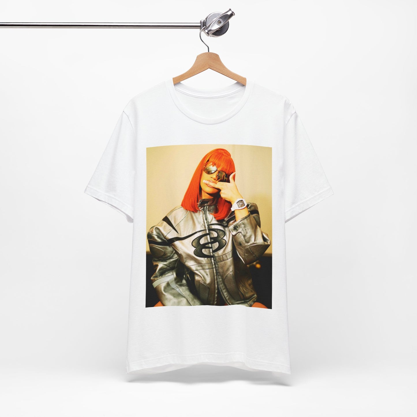 A black graphic t-shirt featuring a graphic of Cardi B in a signature pose.