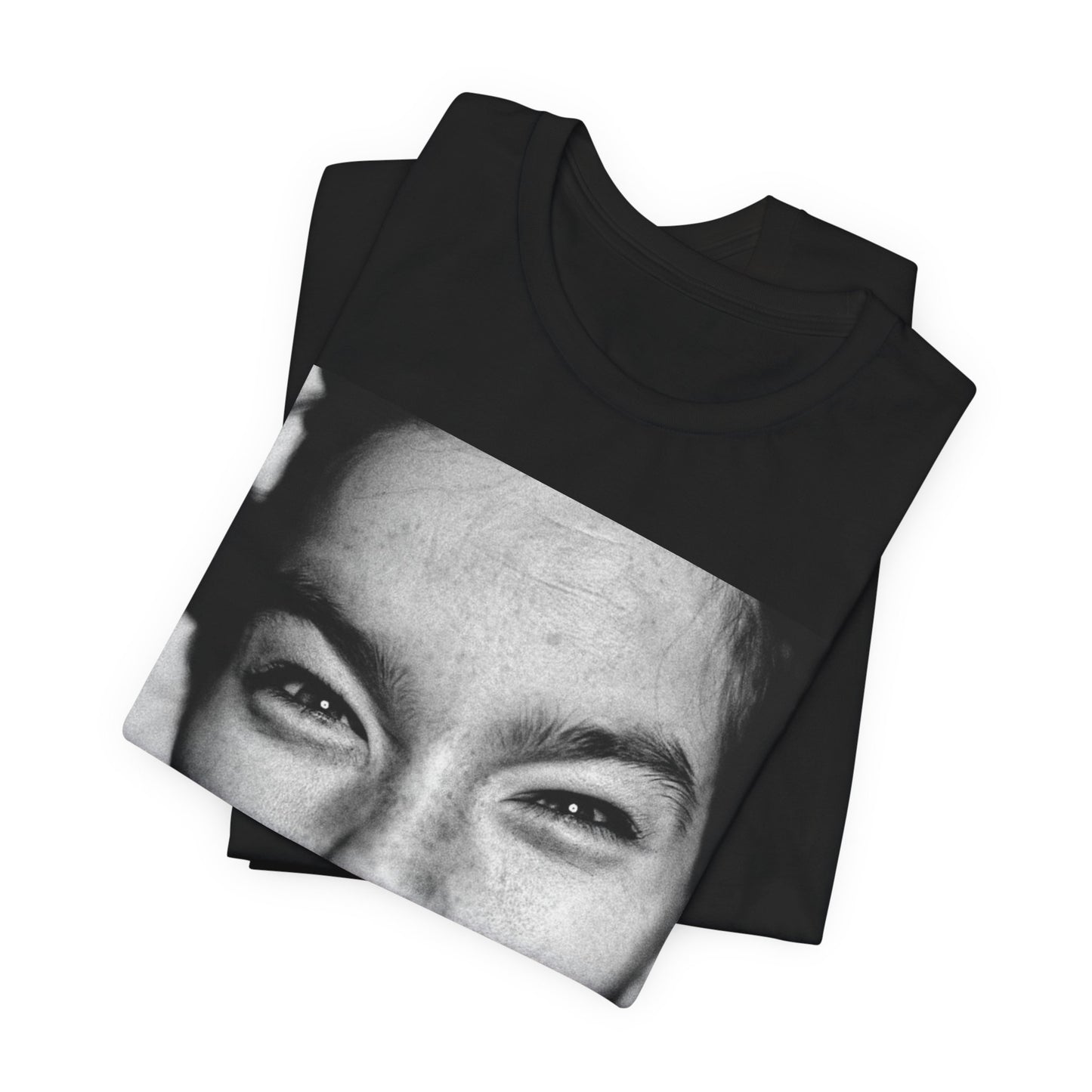 A black graphic t-shirt featuring a graphic related to Bjork's 'Vulnicura' album era, possibly with abstract or emotional visual elements.