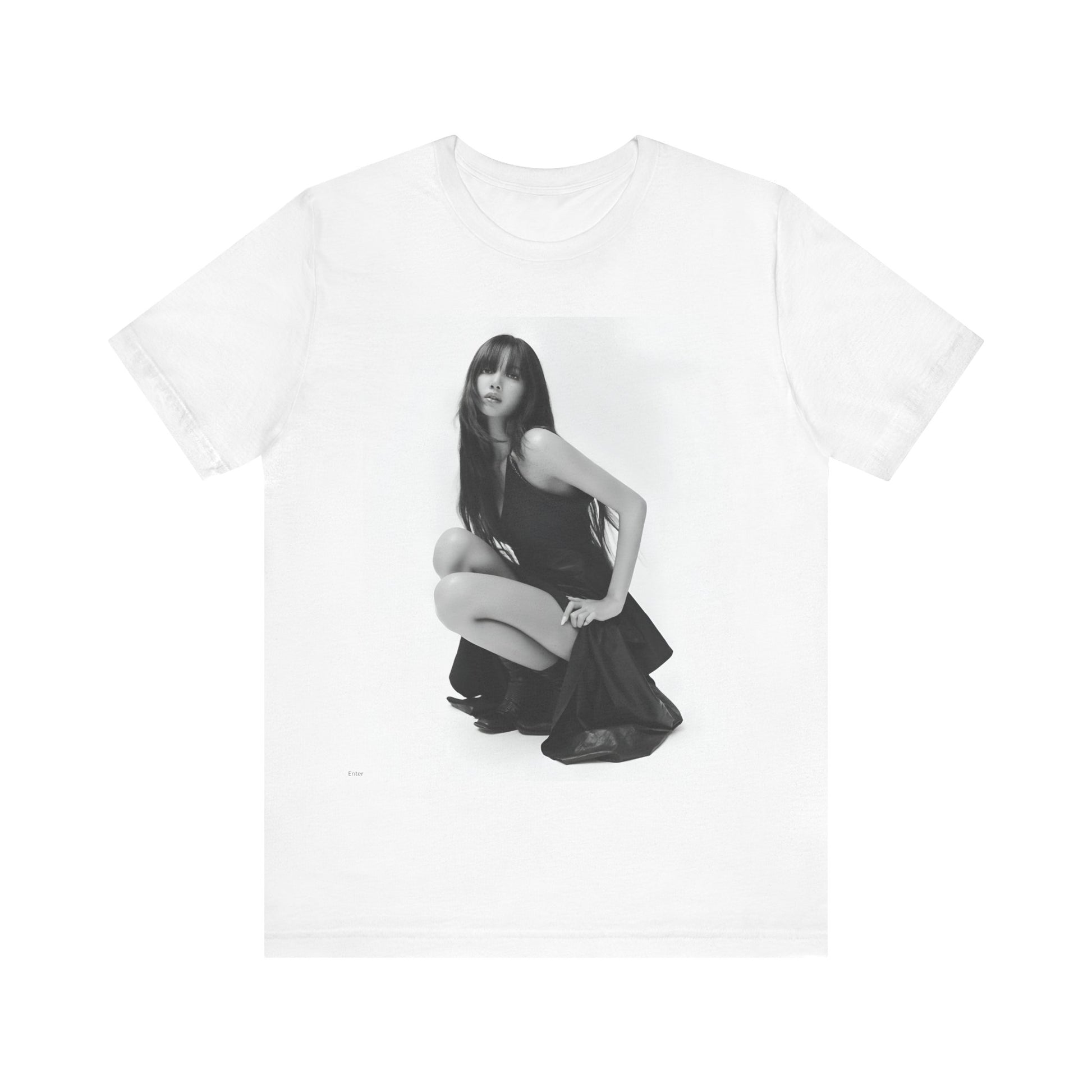 A black graphic t-shirt featuring a graphic related to Lisa's 'Money' song era.