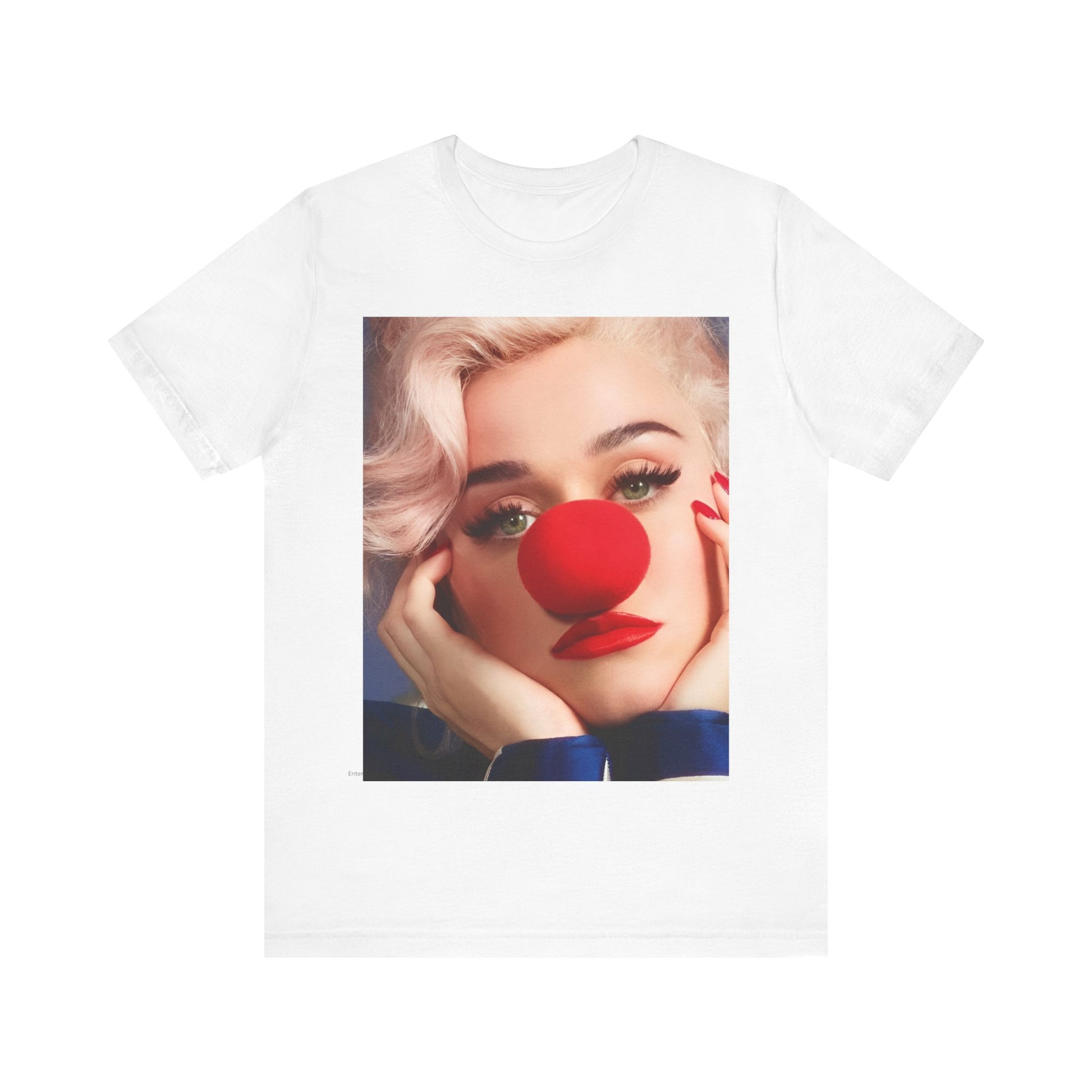 A black graphic t-shirt featuring a graphic related to Katy Perry's 'Smile' album.