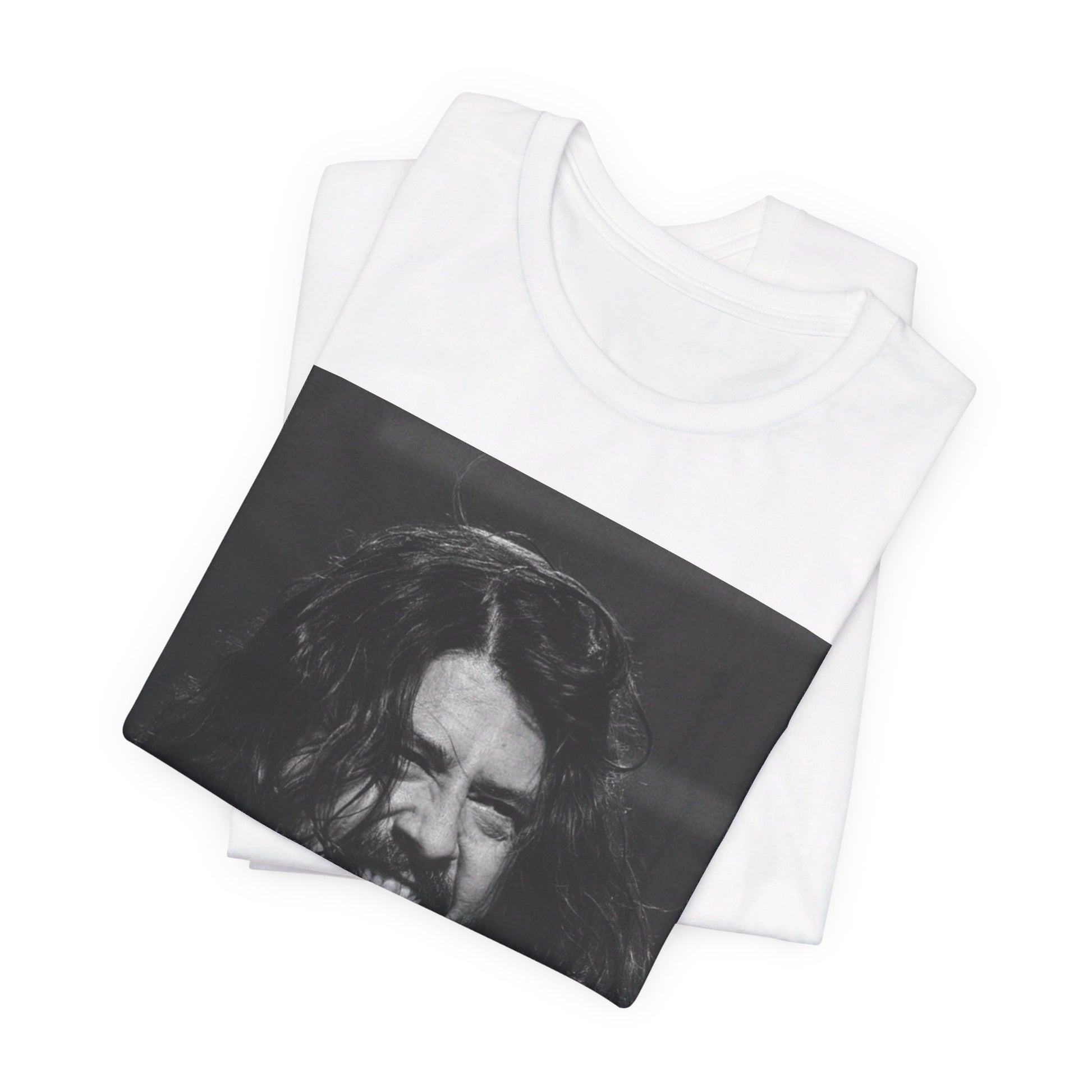 A black graphic t-shirt featuring a graphic related to Foo Fighters' 'All My Life' song or era.
