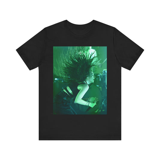 A black graphic t-shirt featuring a vintage live graphic related to Lorde's 'Royals' song or era.