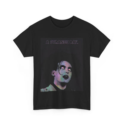 A black graphic t-shirt featuring an aesthetic graphic of The Cure.