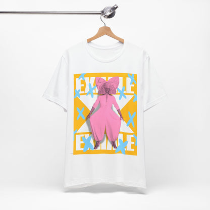 A black graphic t-shirt featuring a graphic related to Sia's 'Exhale' theme or lyrics.