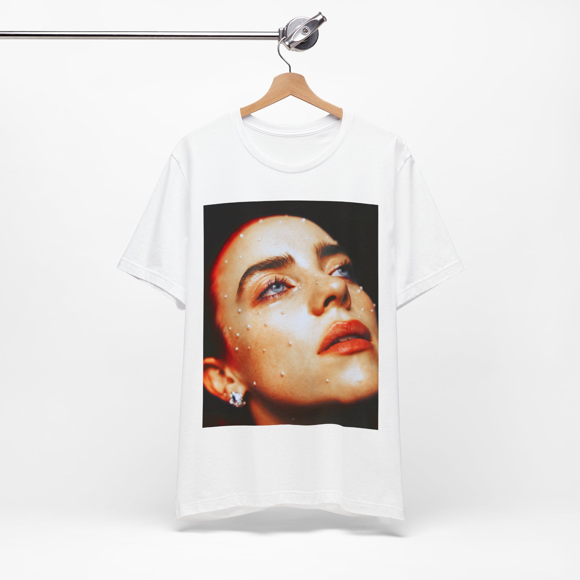 A collage-style graphic t-shirt representing Billie Eilish as a multifaceted icon for Gen-Z.