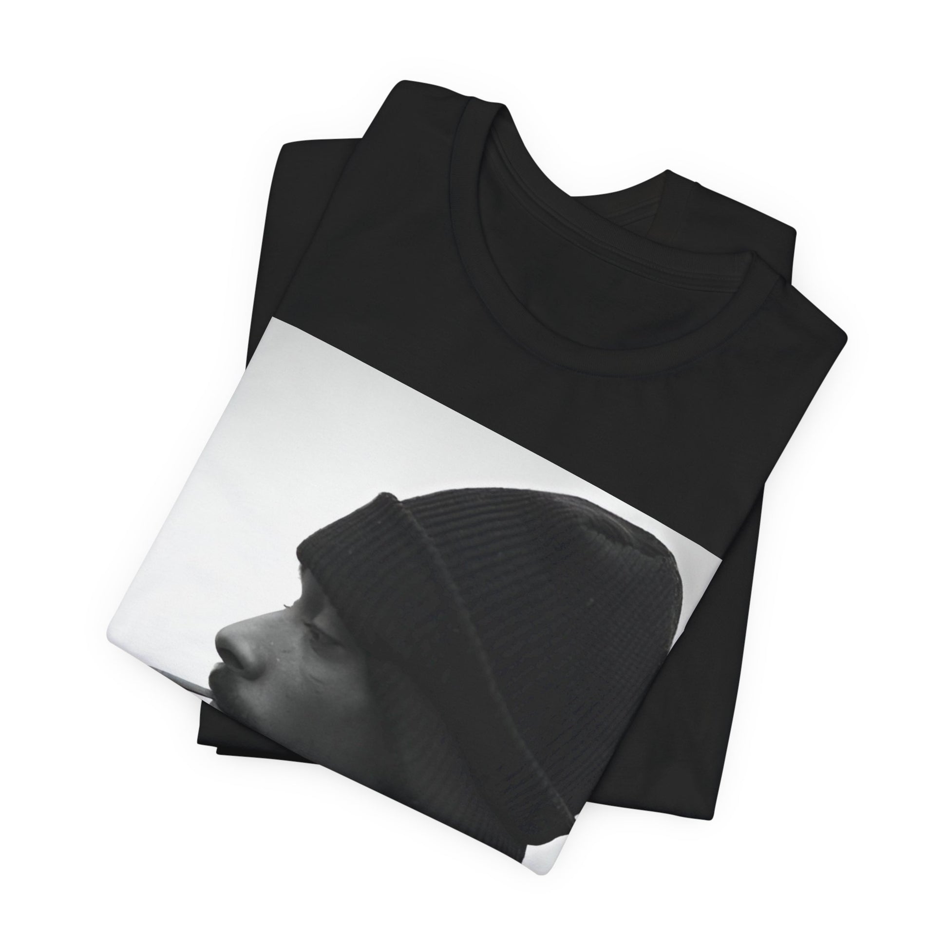 A black graphic t-shirt featuring a graphic of Snoop Dogg designed for everyday West Coast style.