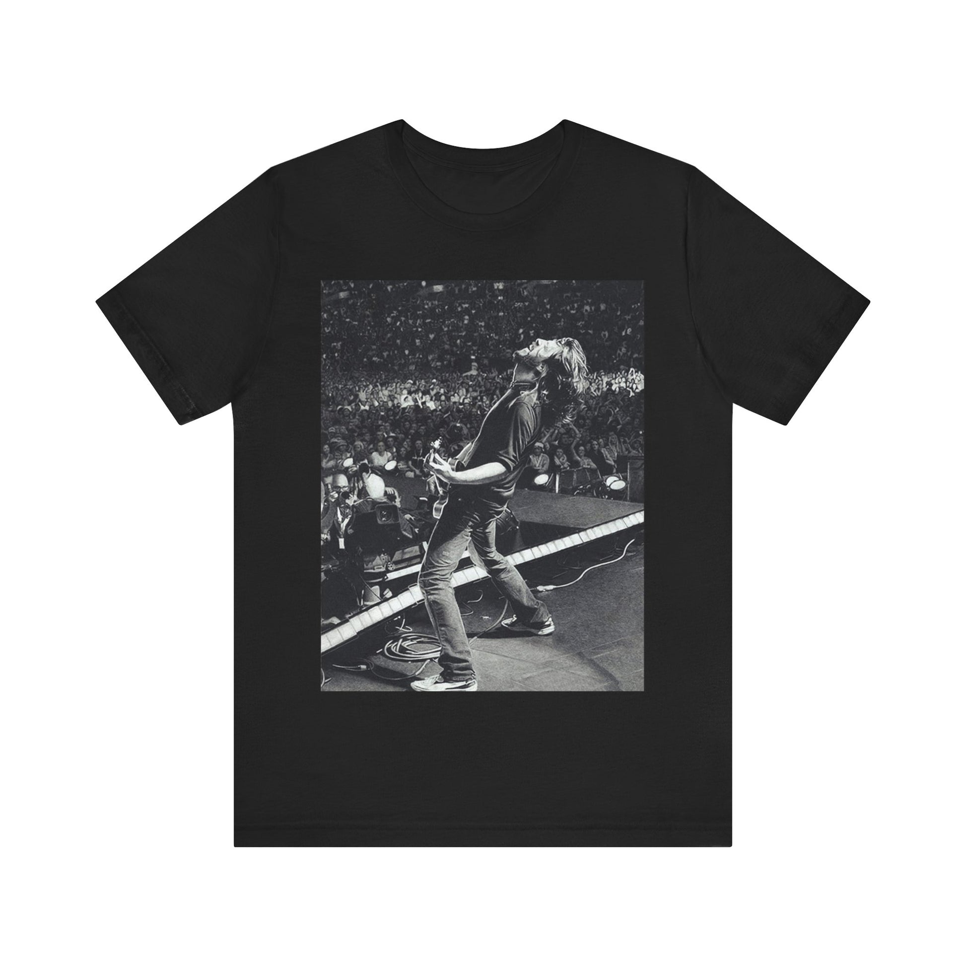 A black graphic t-shirt featuring a graphic related to Foo Fighters' 'Everlong' song or era.