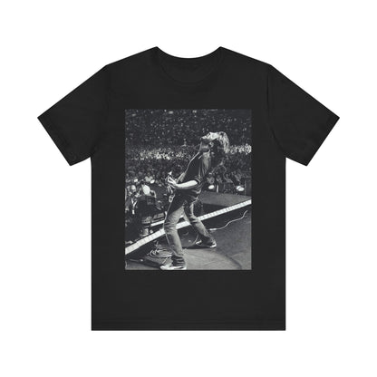 A black graphic t-shirt featuring a graphic related to Foo Fighters' 'Everlong' song or era.