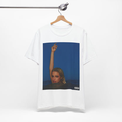 A black graphic t-shirt featuring a graphic related to Camila Cabello's C,XOXO album.