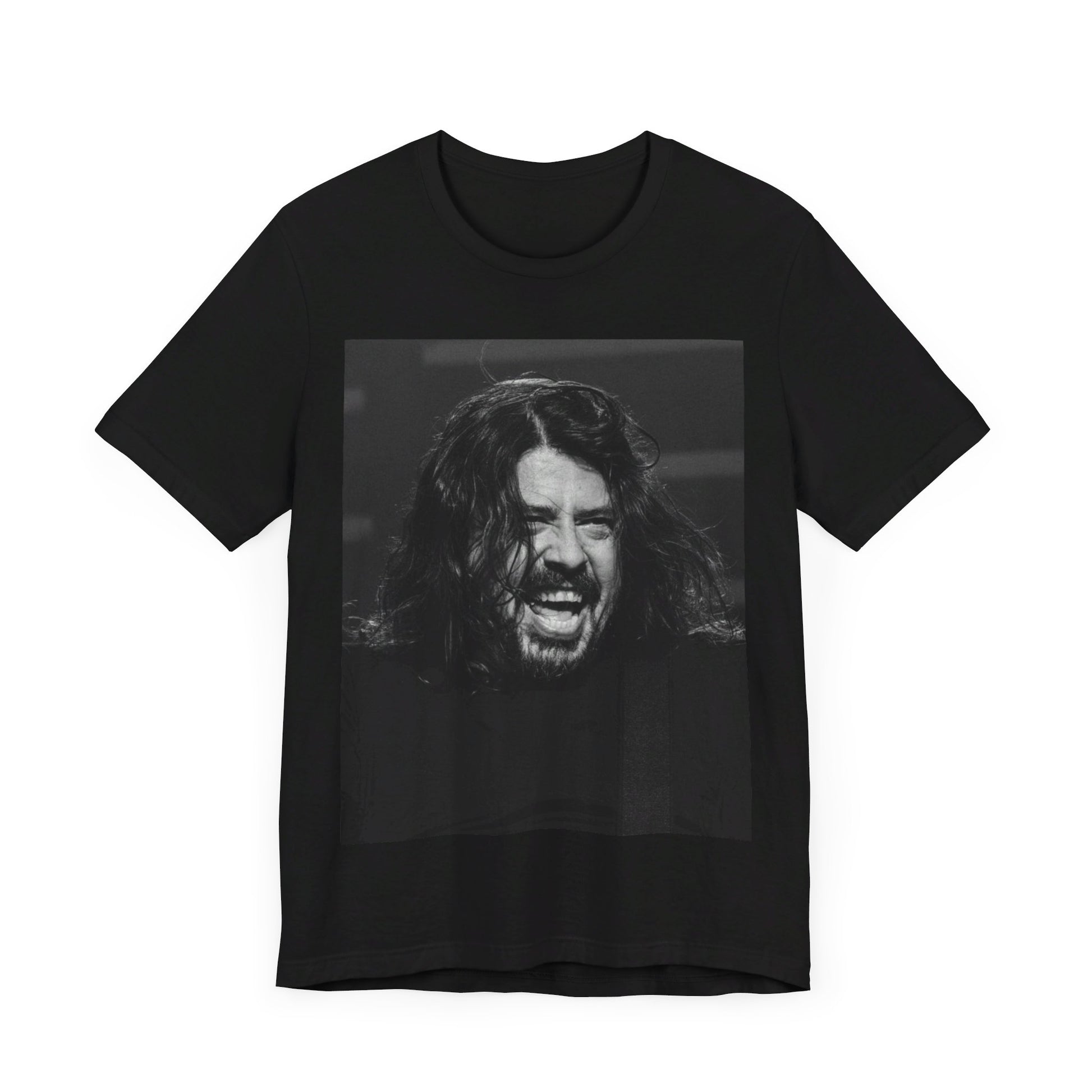A black graphic t-shirt featuring a graphic related to Foo Fighters' 'All My Life' song or era.