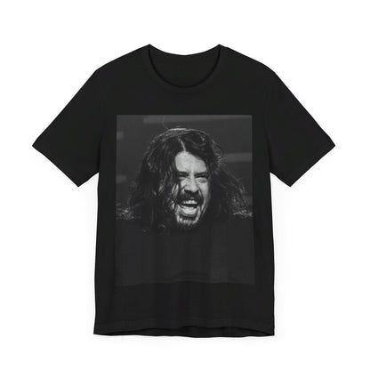A black graphic t-shirt featuring a graphic related to Foo Fighters' 'All My Life' song or era.