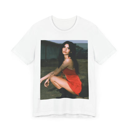 A black graphic t-shirt featuring a cool emo graphic of Nessa Barrett.