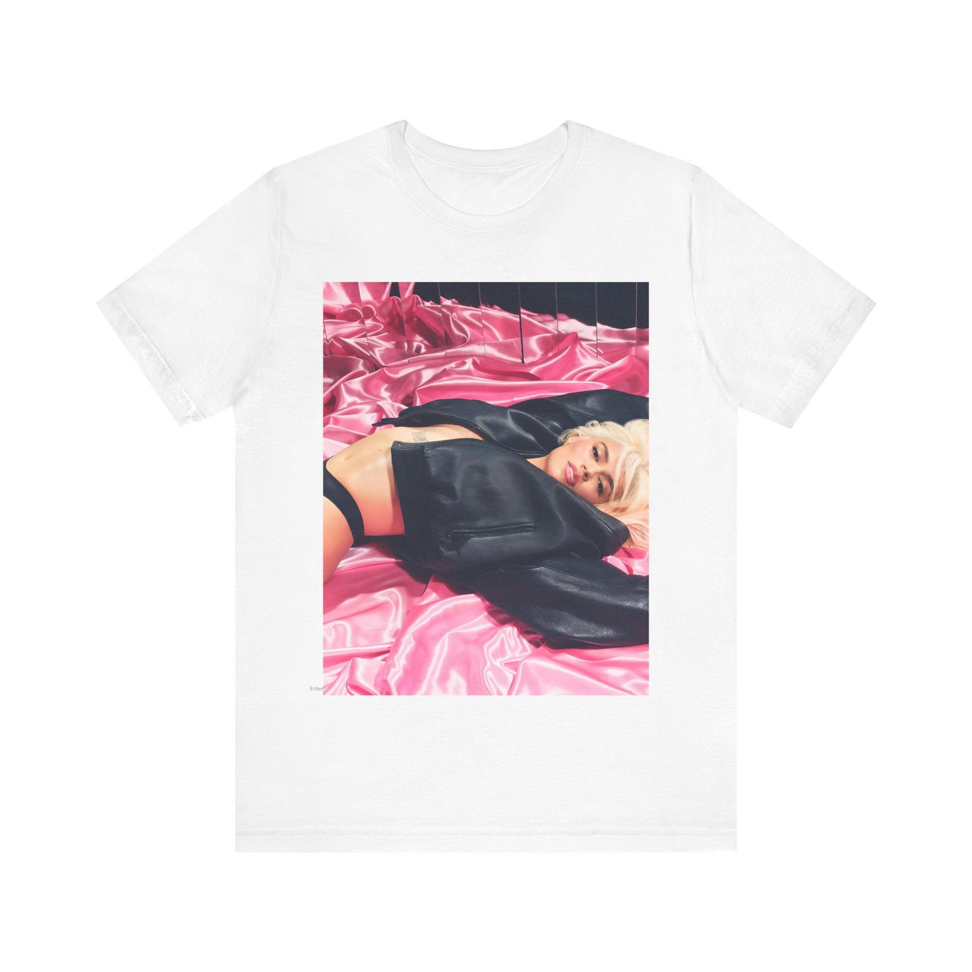 A black graphic t-shirt featuring a vintage aesthetic graphic related to Karol G's 'Tusa' era.