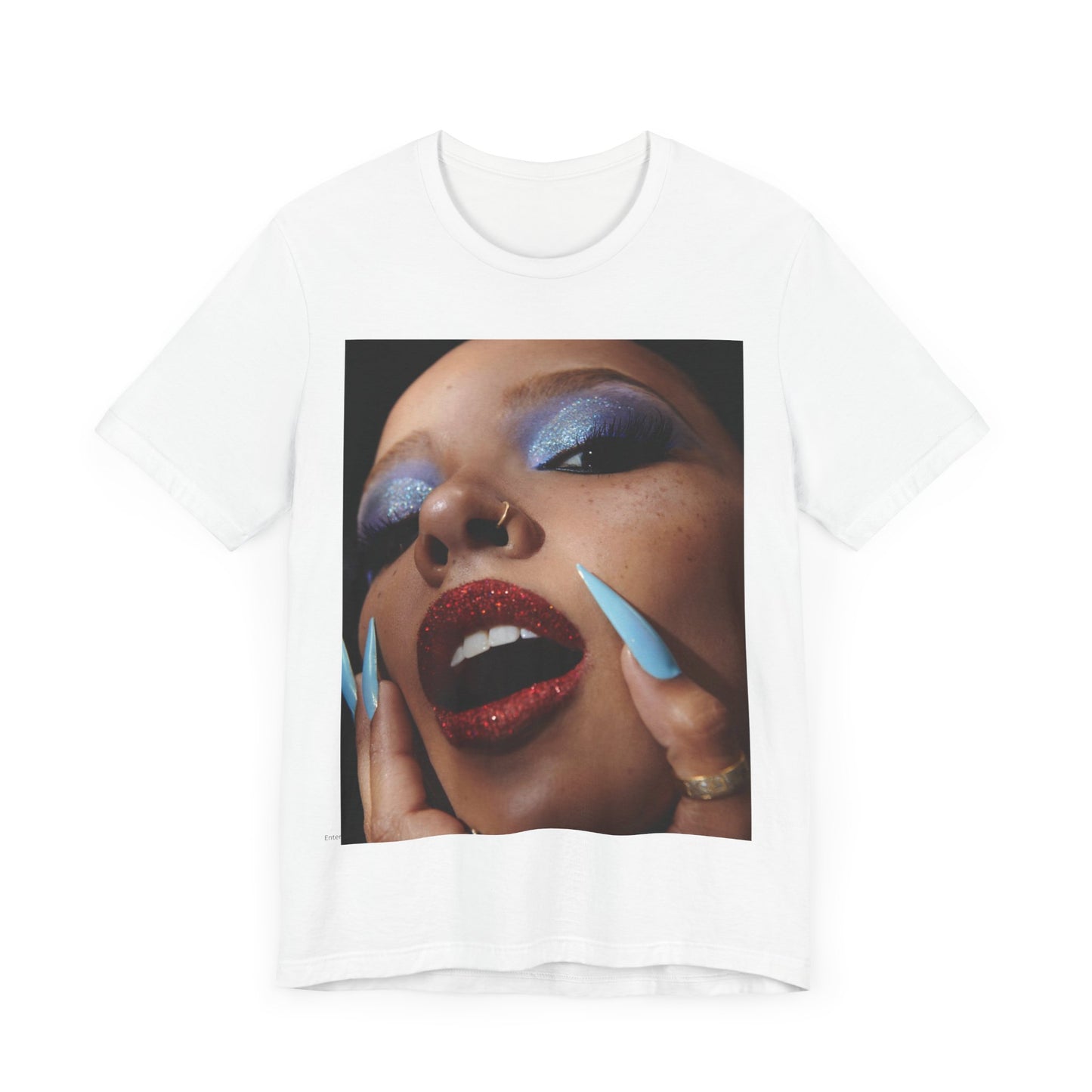 A black graphic t-shirt featuring a graphic related to Tinashe's '2 On' song or era.