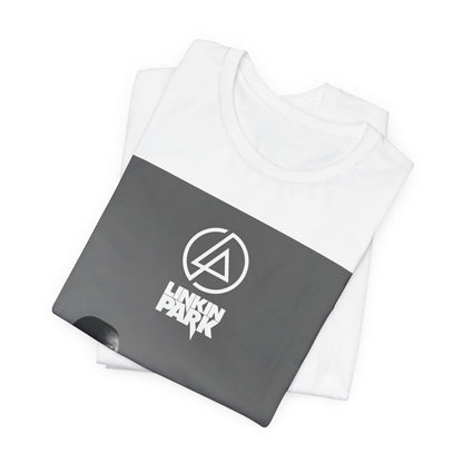 A black graphic t-shirt featuring a vintage graphic related to Linkin Park's 'Meteora' album era.
