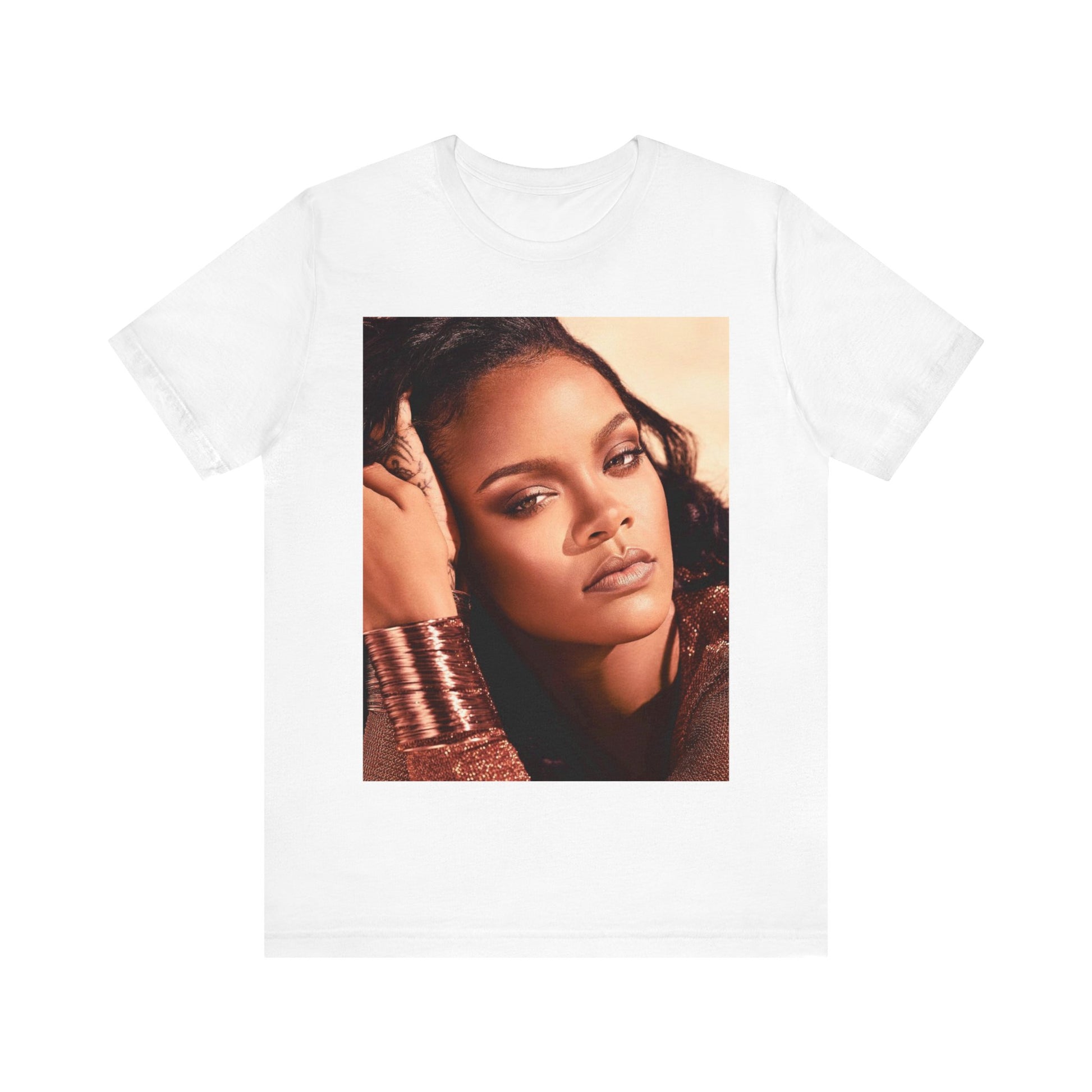 A black graphic t-shirt featuring a retro graphic related to Rihanna's 'Good Girl Gone Bad' album era.