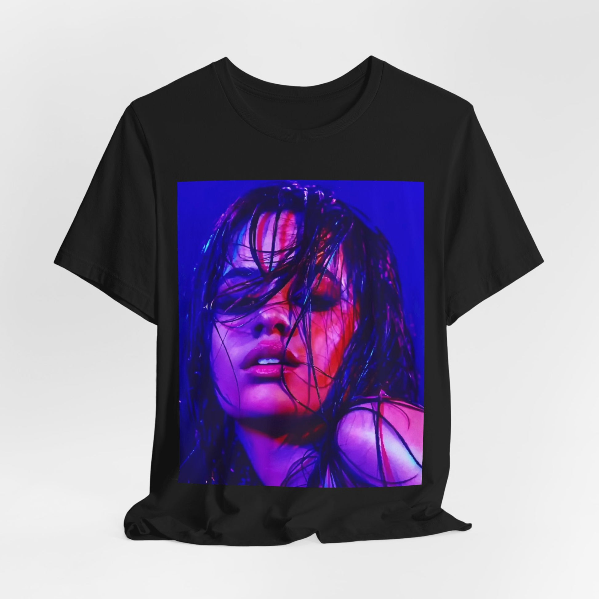 A black graphic t-shirt featuring a graphic related to Camila Cabello's "Havana" song.
