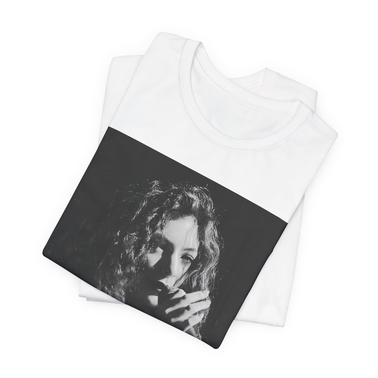 A black graphic t-shirt featuring a graphic or photo of Lorde performing live.