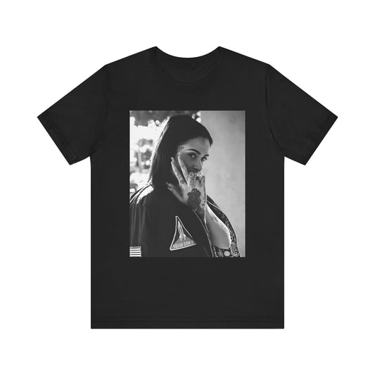 A black graphic t-shirt featuring a graphic related to Kehlani's 'SweetSexySavage' album era.