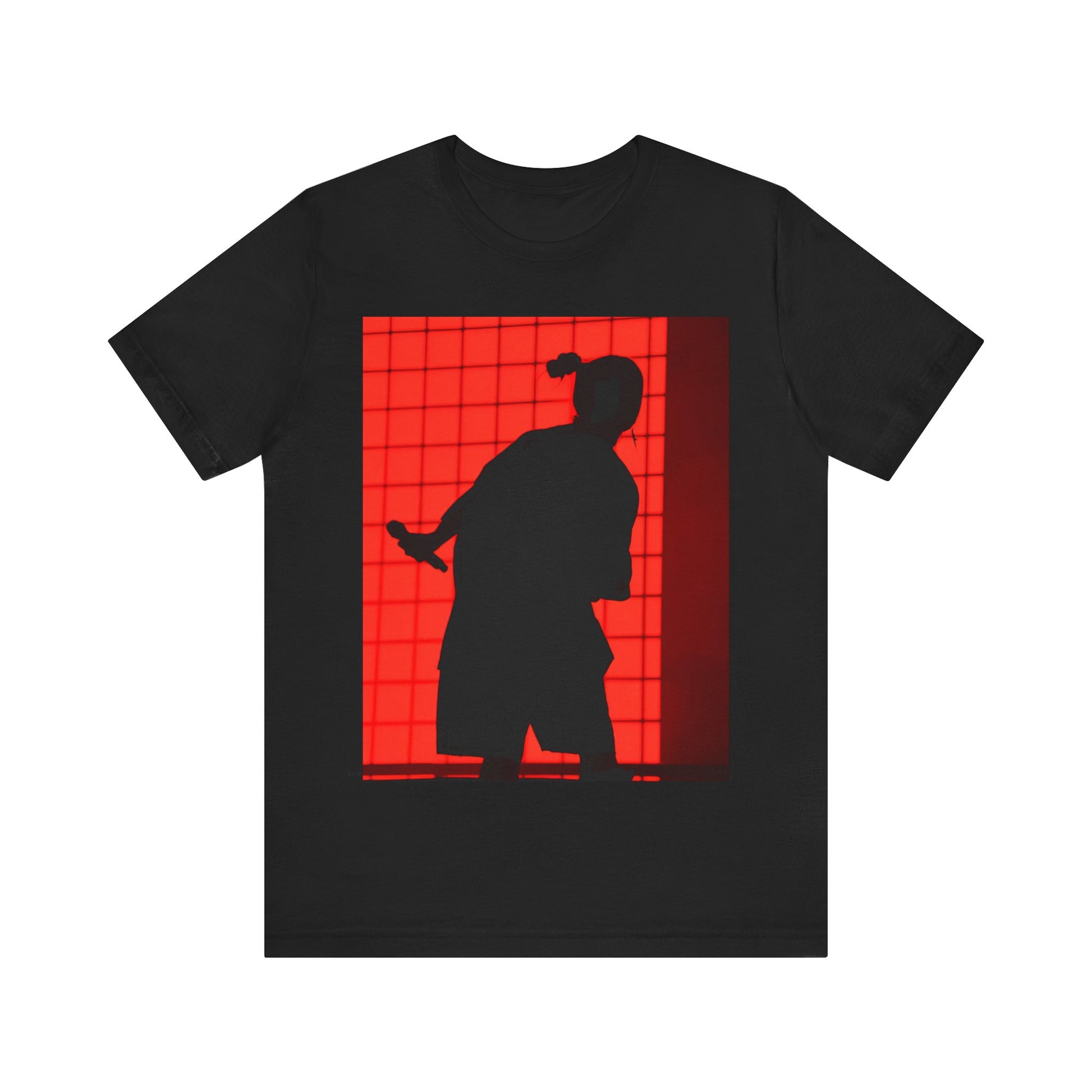 A gothic, horror-inspired graphic t-shirt featuring a dark and moody design related to Billie Eilish.