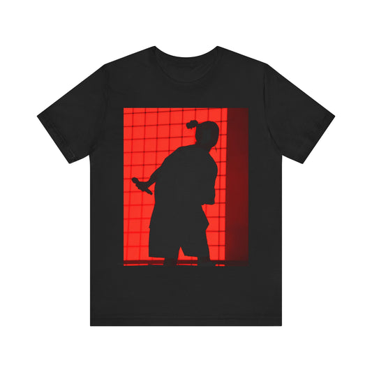 A gothic, horror-inspired graphic t-shirt featuring a dark and moody design related to Billie Eilish.
