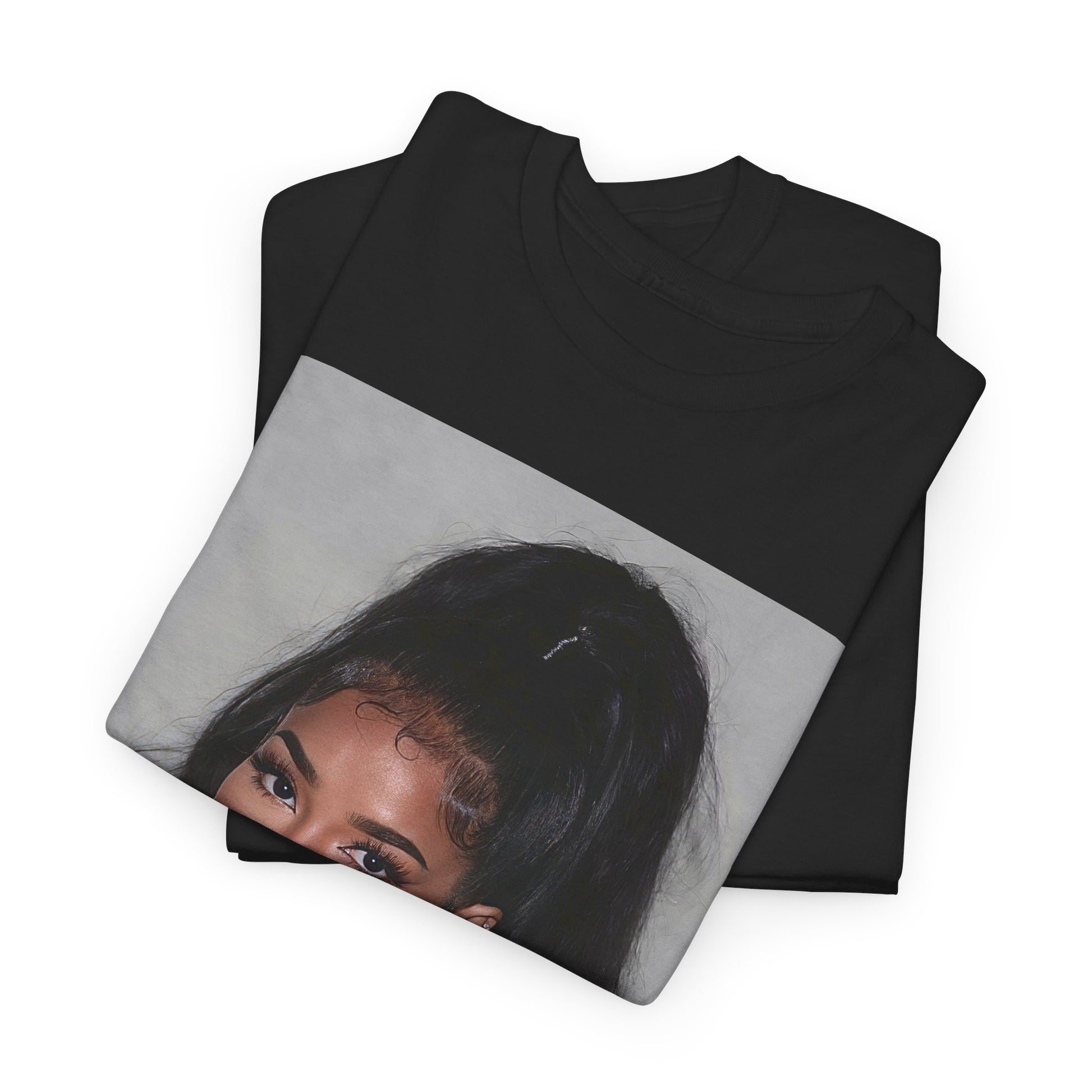A black graphic t-shirt featuring a graphic related to Jhene Aiko's 'Trip' album era, with an aesthetic design.