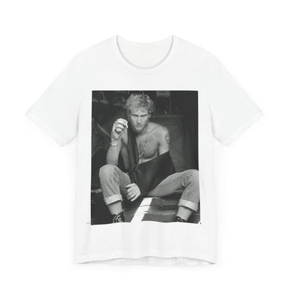 A black graphic t-shirt featuring a 90s-style graphic of Layne Staley from Alice In Chains, possibly a portrait or performance image.