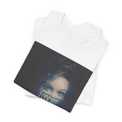 A black graphic t-shirt featuring the album cover art for Tinashe's 'Aquarius'.