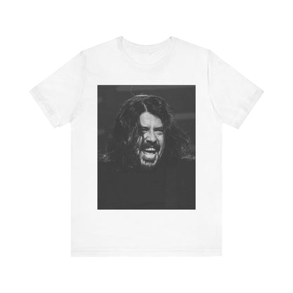 A black graphic t-shirt featuring a graphic related to Foo Fighters' 'All My Life' song or era.