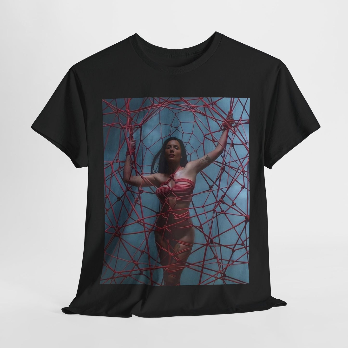 A black graphic t-shirt featuring an aesthetic music graphic related to Halsey.